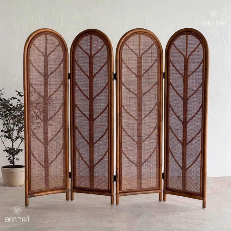 Vách ngăn mây tre Eunice cổ điển cao cấp