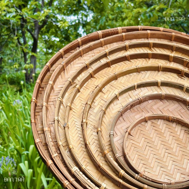 Mẹt tre đa dang size viền mây tre thumb