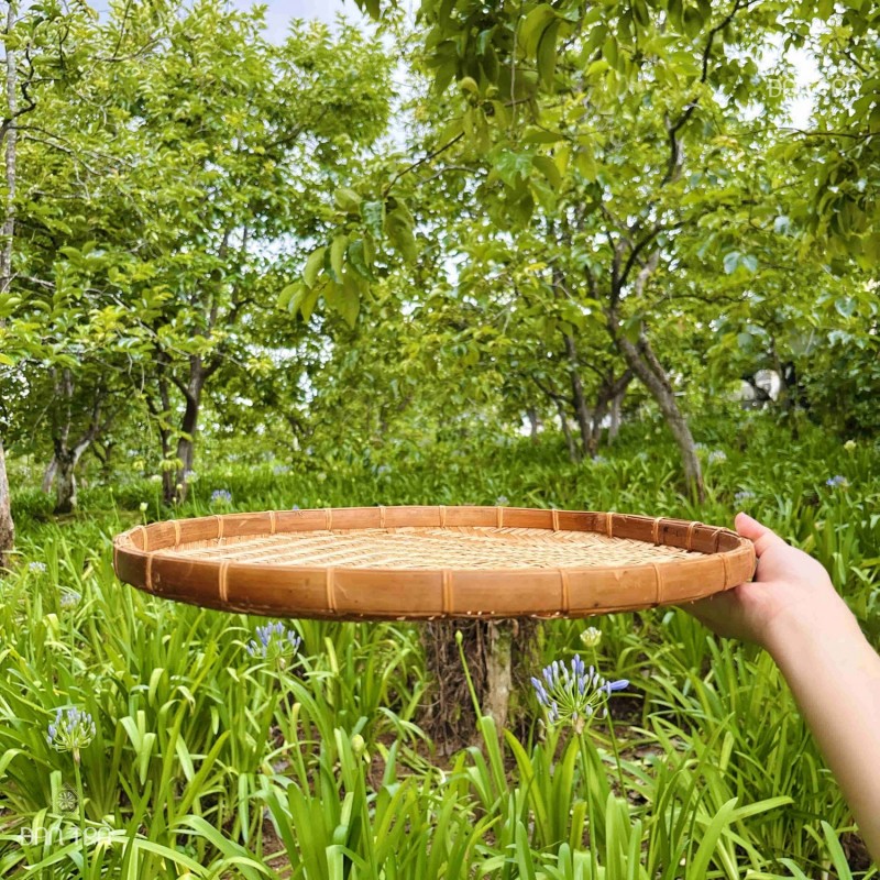 Mẹt tre đa dang size viền mây tre thumb