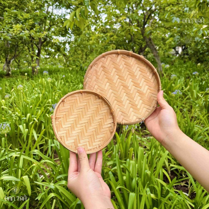 Mẹt tre đa dang size viền mây tre thumb