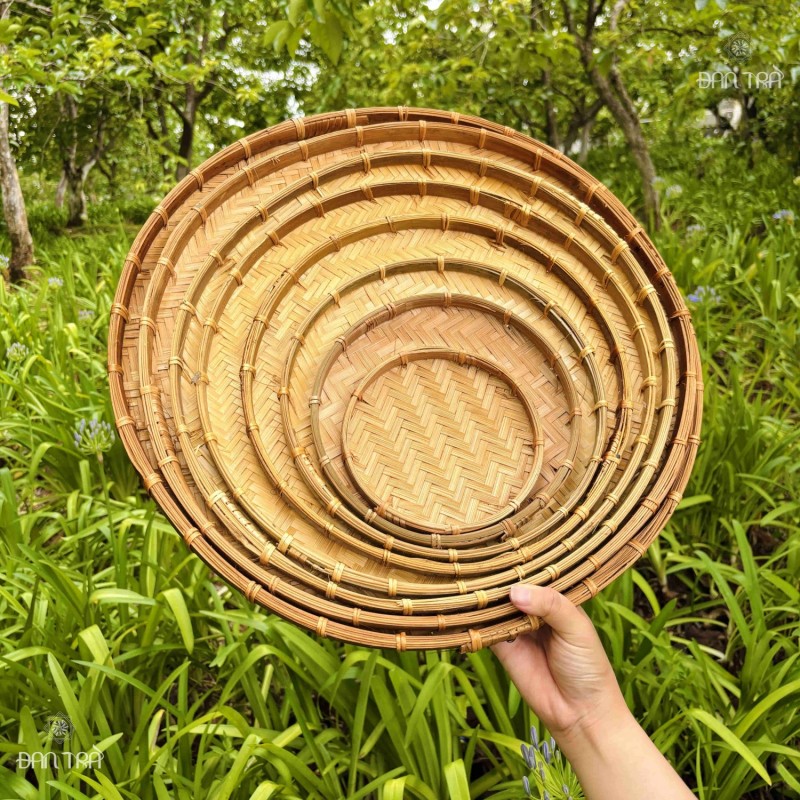 Mẹt tre, nia tre đa dang size viền mây tre giá tại xưởng sản xuất