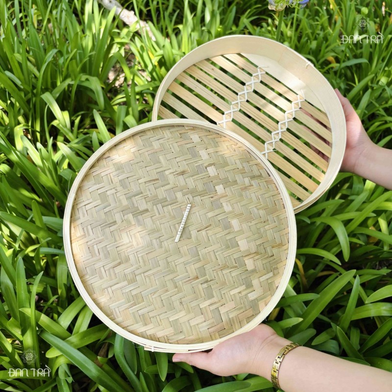 Mẹt xửng hấp, mẹt tre tự nhiên có nắp