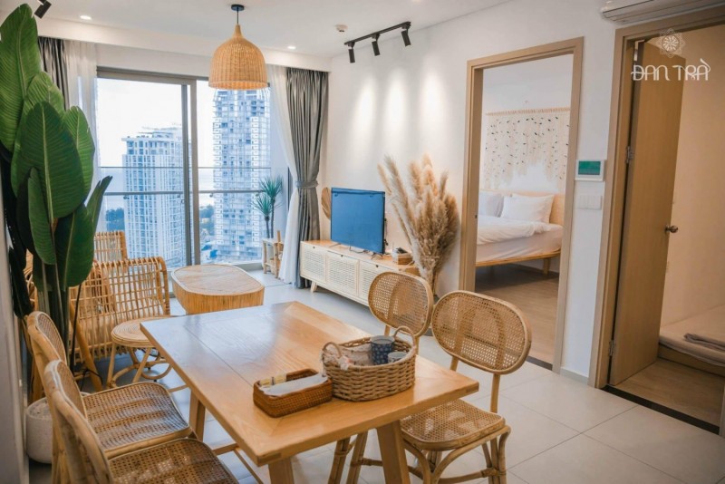 Trang trí nội thất gỗ mây tại Marazul Vũng Tàu homestay