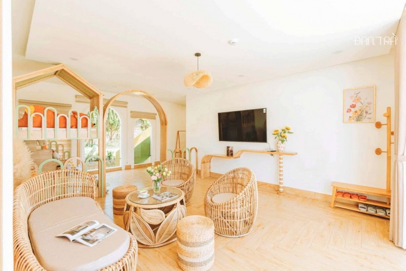 Trang trí mây tre homestay vintage tại Hội An