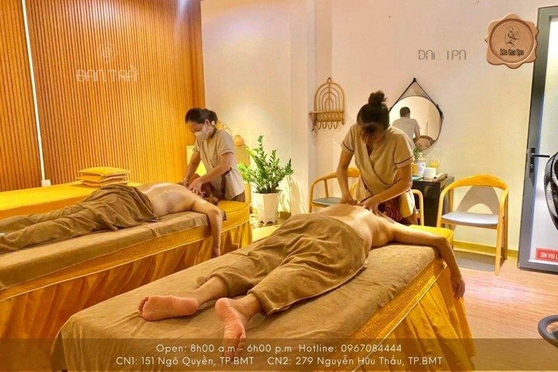 Trang trí mây tre tại Sữa gạo Spa - Dưỡng sinh Buôn Ma Thuột