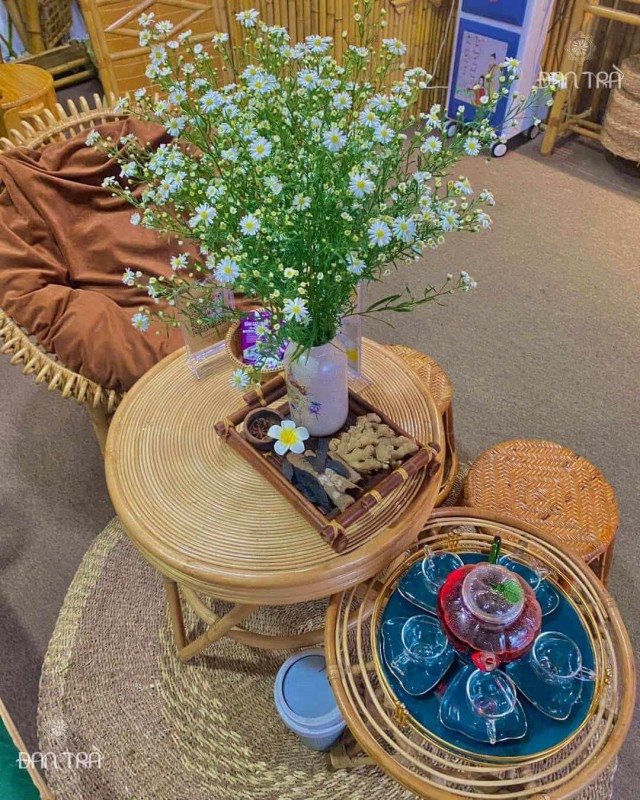Thư giãn cùng nội thất mây tre tại Suối Nguồn Spa, Bình Dương.