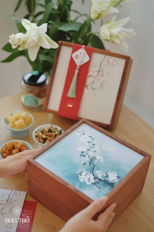 Hộp mây có quai tre xách cao cấp thumb