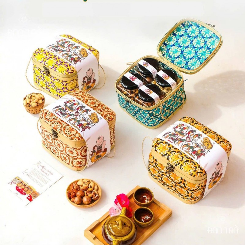 Giỏ tre đựng quà đặc sản Đà Lạt thumb