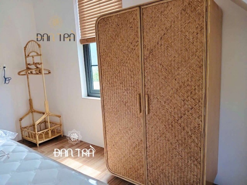 Tủ mây chữ nhật đựng quần áo phòng ngủ, homestay, resort thumb