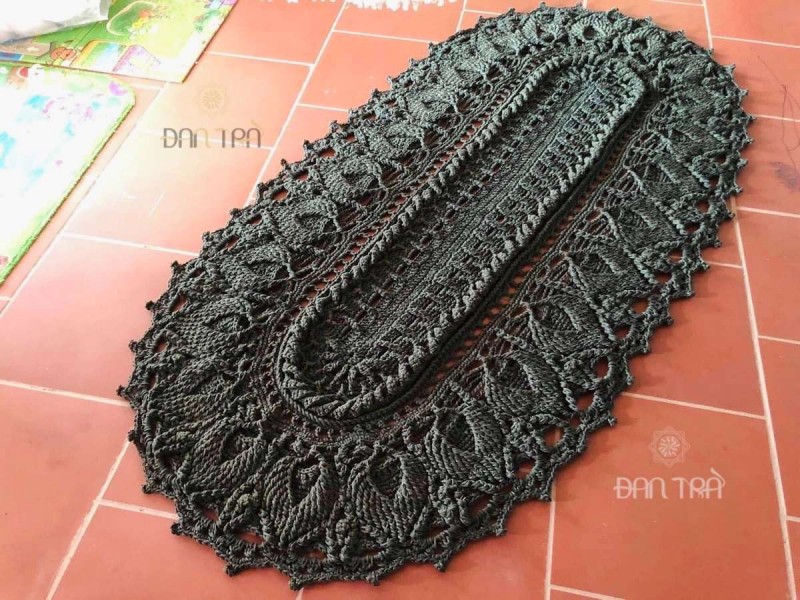 Thảm macrame bên cạnh trang trí còn giúp chống trơn trượt thumb