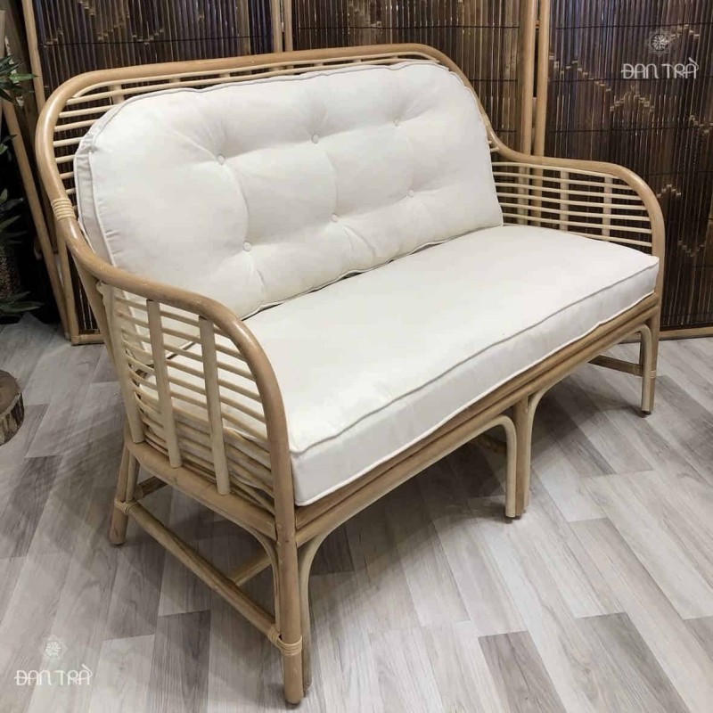 Bộ bàn ghế mây Bernice trang trí phòng khách cao cấp thumb