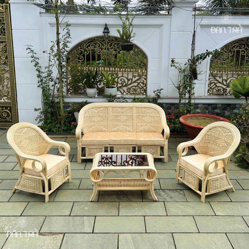 Bộ bàn ghế sofa mây phòng khách, tọa đàm, hội nghị cao cấp