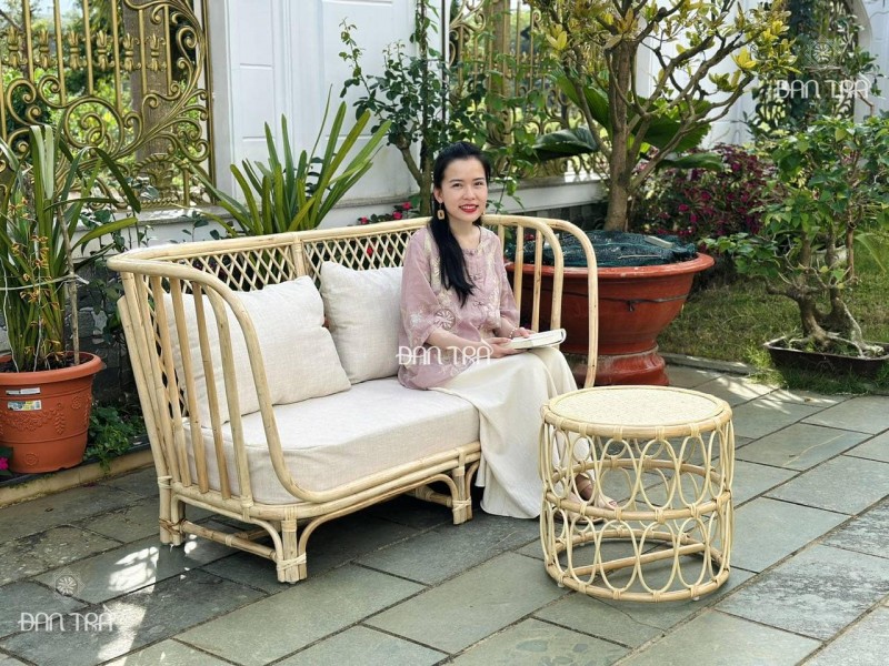 Ghế sofa mây Daisy, ghế bench mây