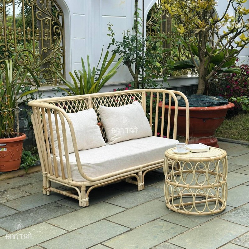 Ghế sofa mây Daisy, ghế bench mây thumb