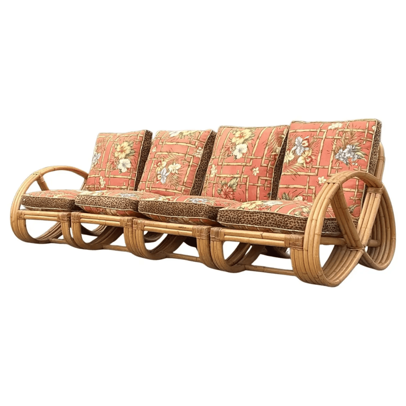 Sofa mây Irving 4 chỗ cao cấp họa tiết