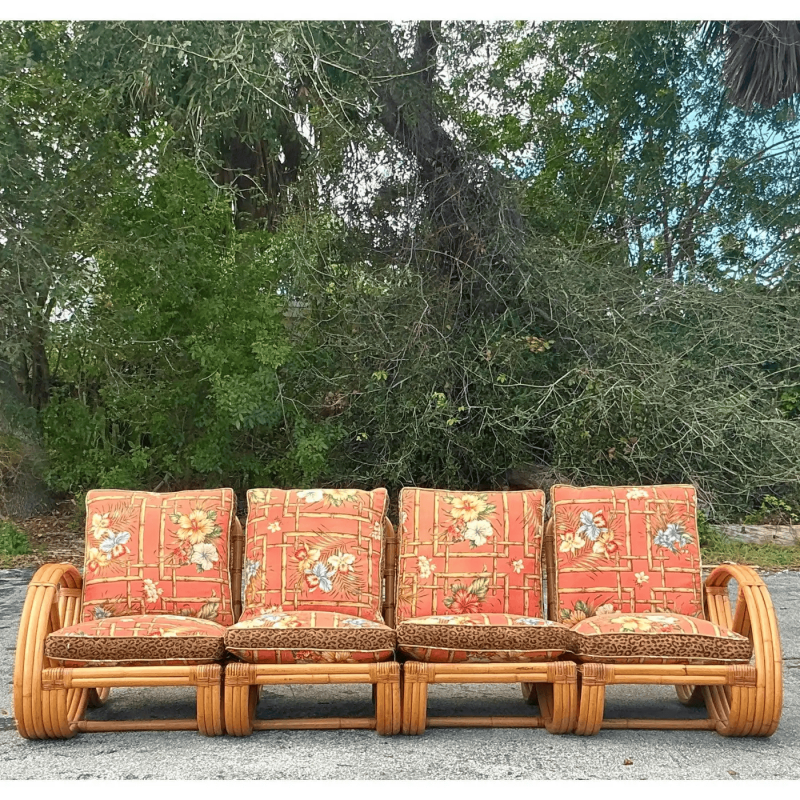 Sofa mây Irving 4 chỗ cao cấp họa tiết thumb