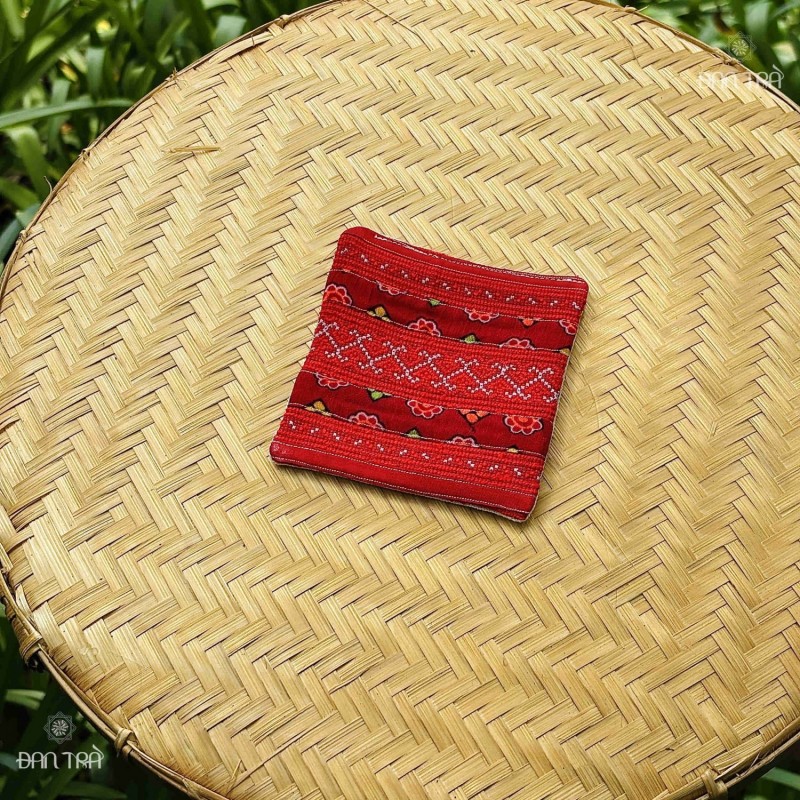 Lót ly thổ cẩm vintage thumb