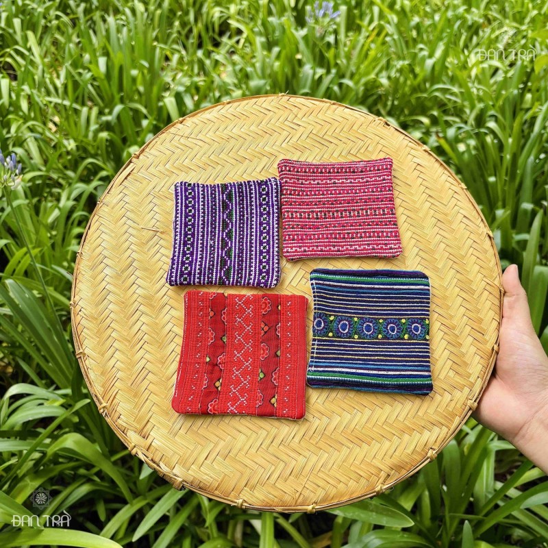 Lót ly thổ cẩm vintage