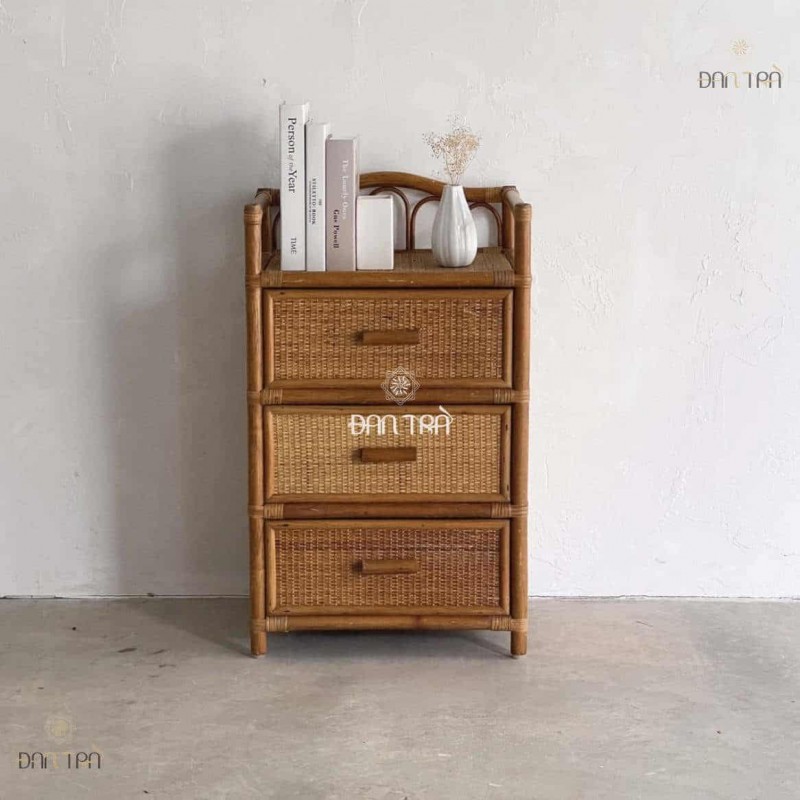 Tủ đầu giường mây tre Roland