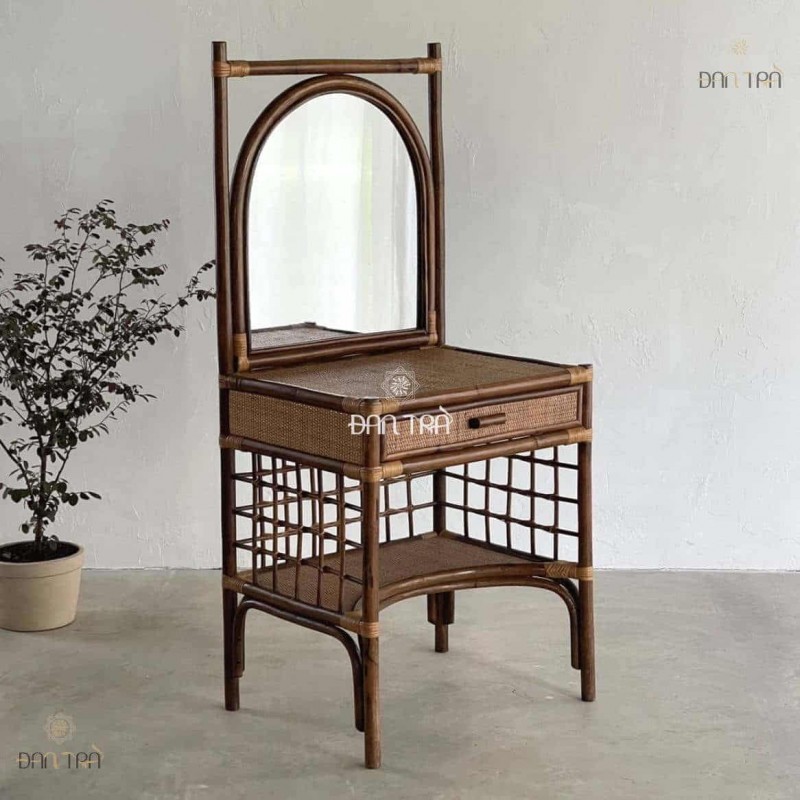 Tủ mây trang điểm Isolde vintage, cổ điển