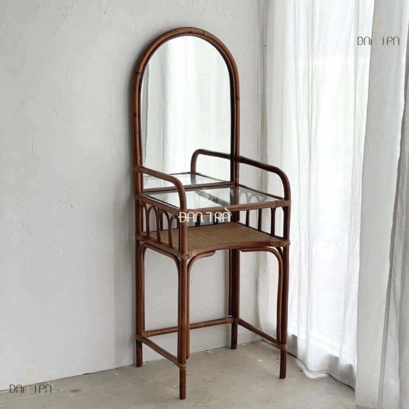 Kệ mây trang điểm vintage cao cấp