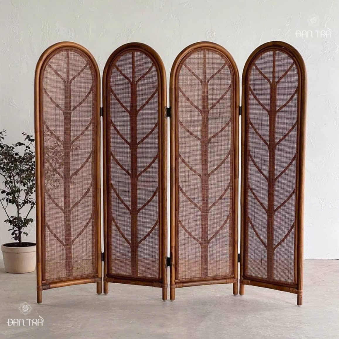 Vách ngăn mây tre Eunice cổ điển cao cấp