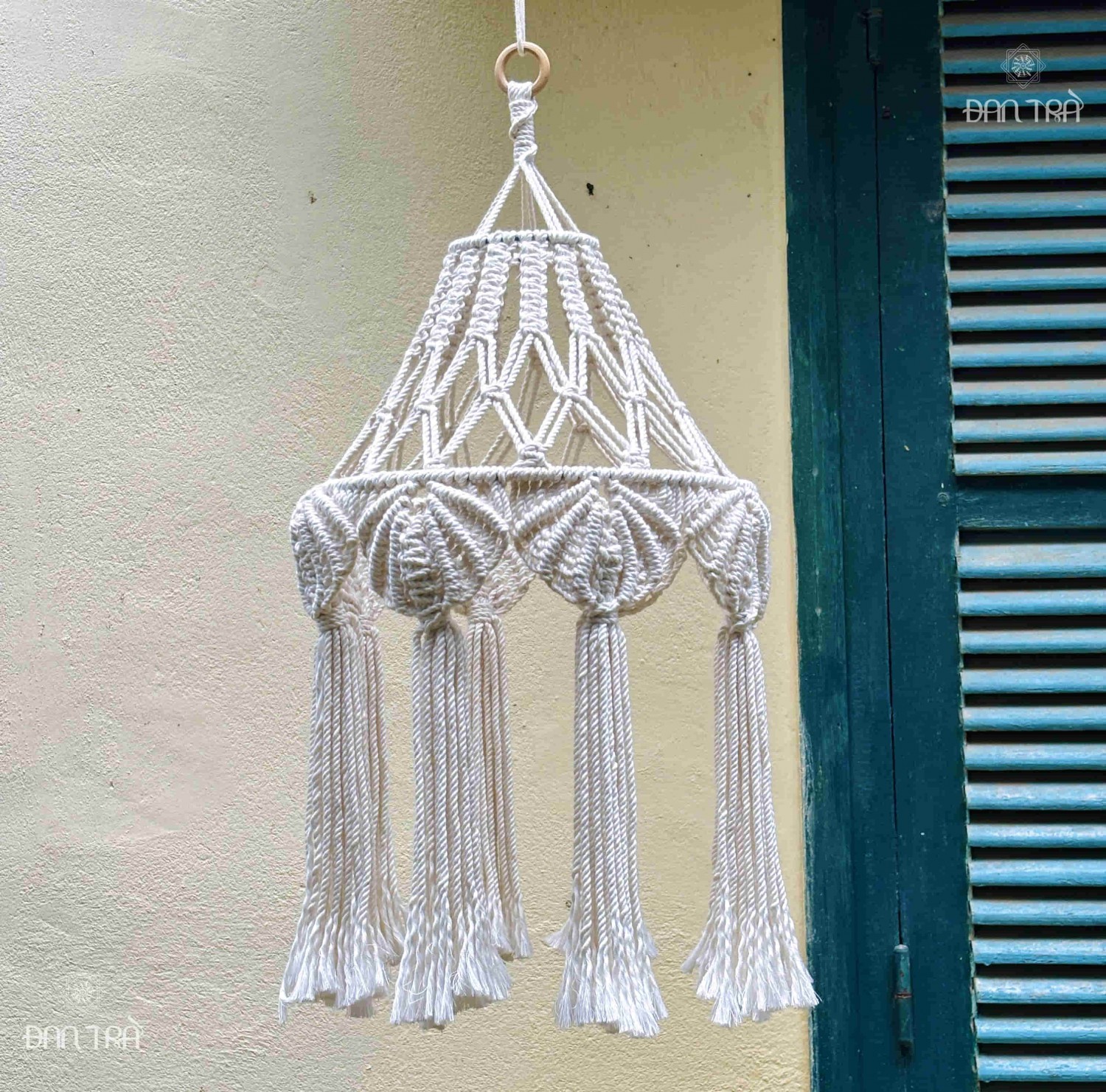 Đèn macrame trang trí phòng boho, vintage