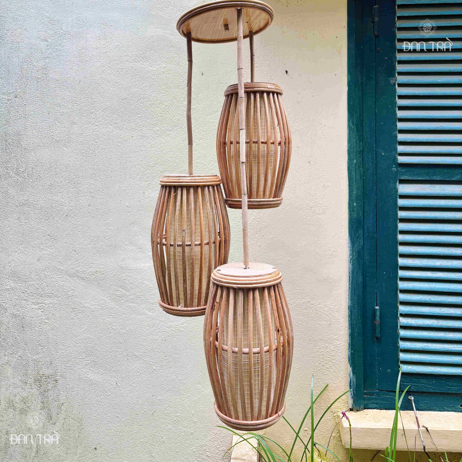 Đèn chùm mây tre đan truyền thống