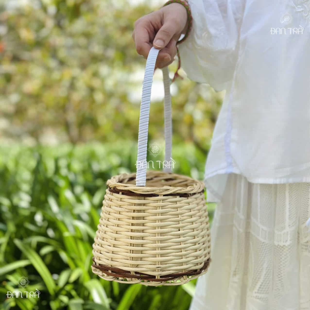 Giỏ mây, khay mây cắm hoa, đưng quà Đà Lạt