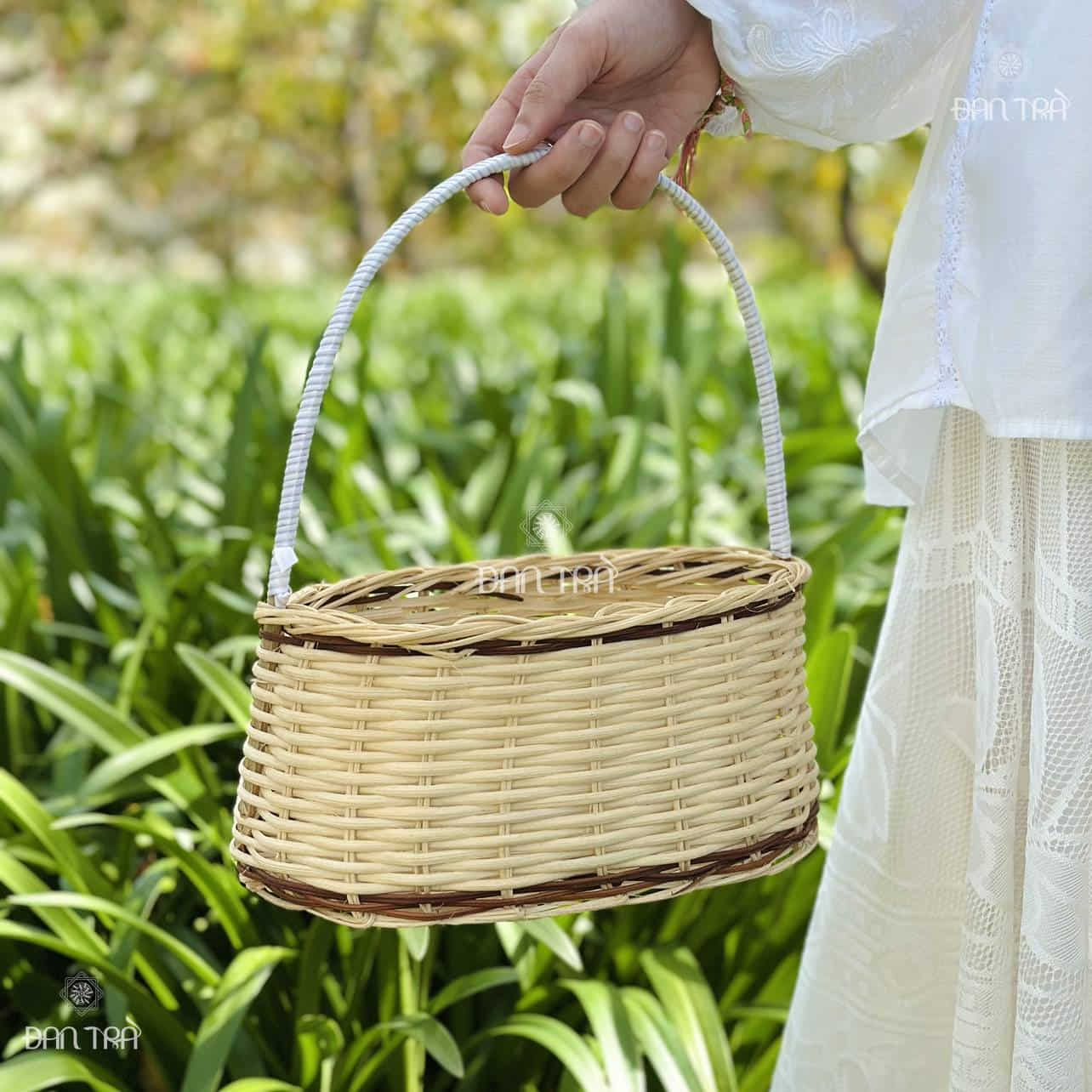 Giỏ mây, khay mây cắm hoa, đưng quà Đà Lạt