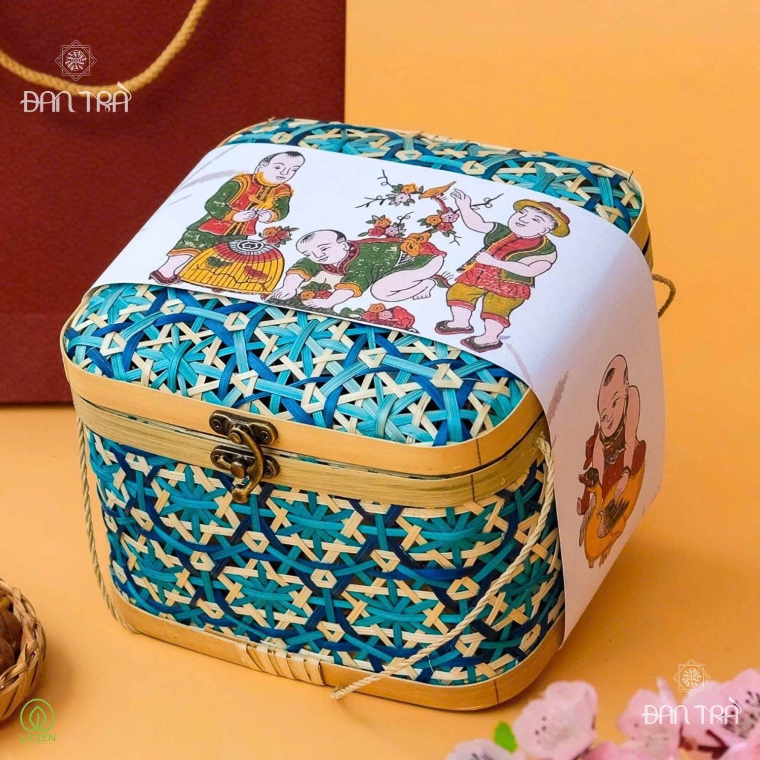 Giỏ tre đựng quà đặc sản Đà Lạt