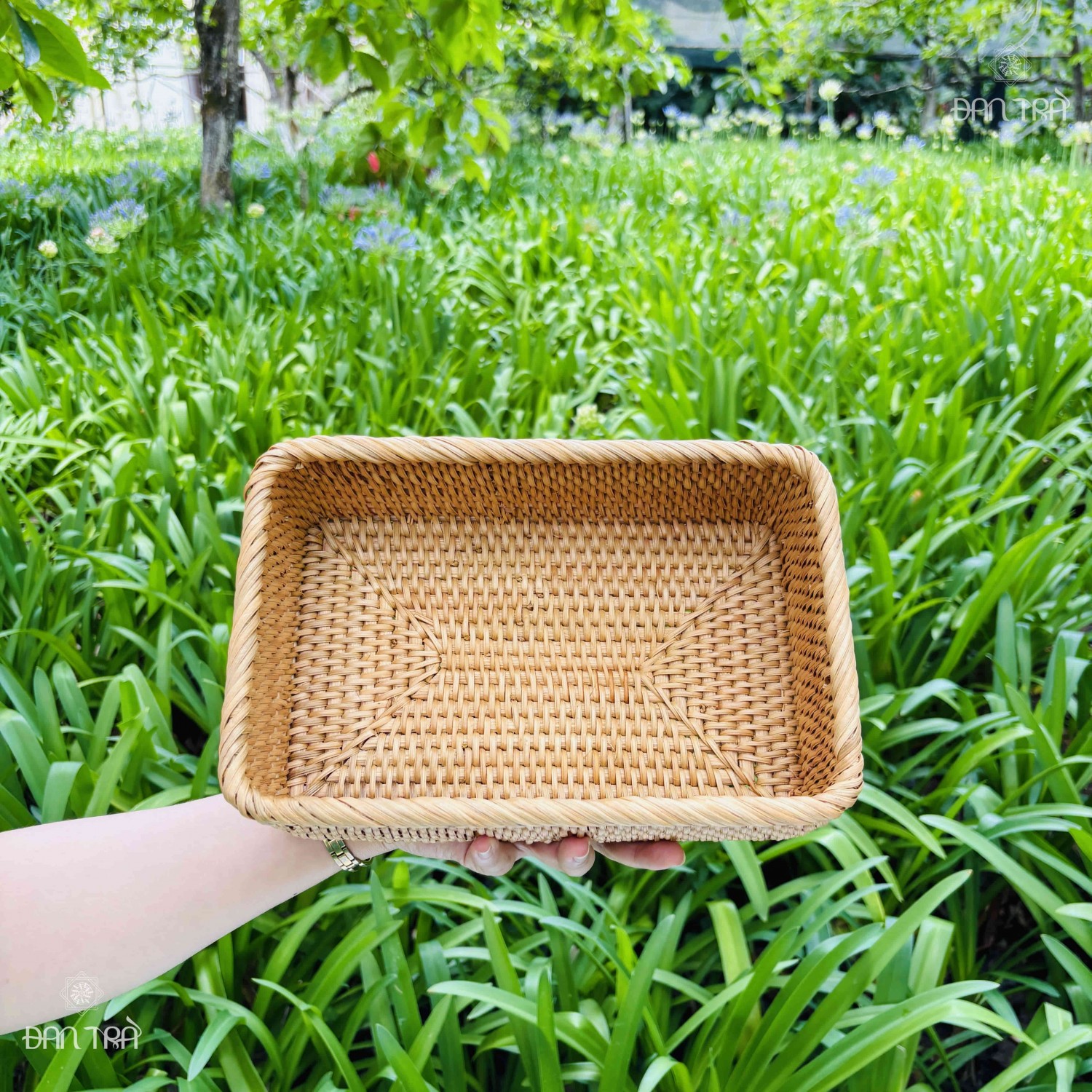 Thùng mây xiên cao cấp đựng đồ