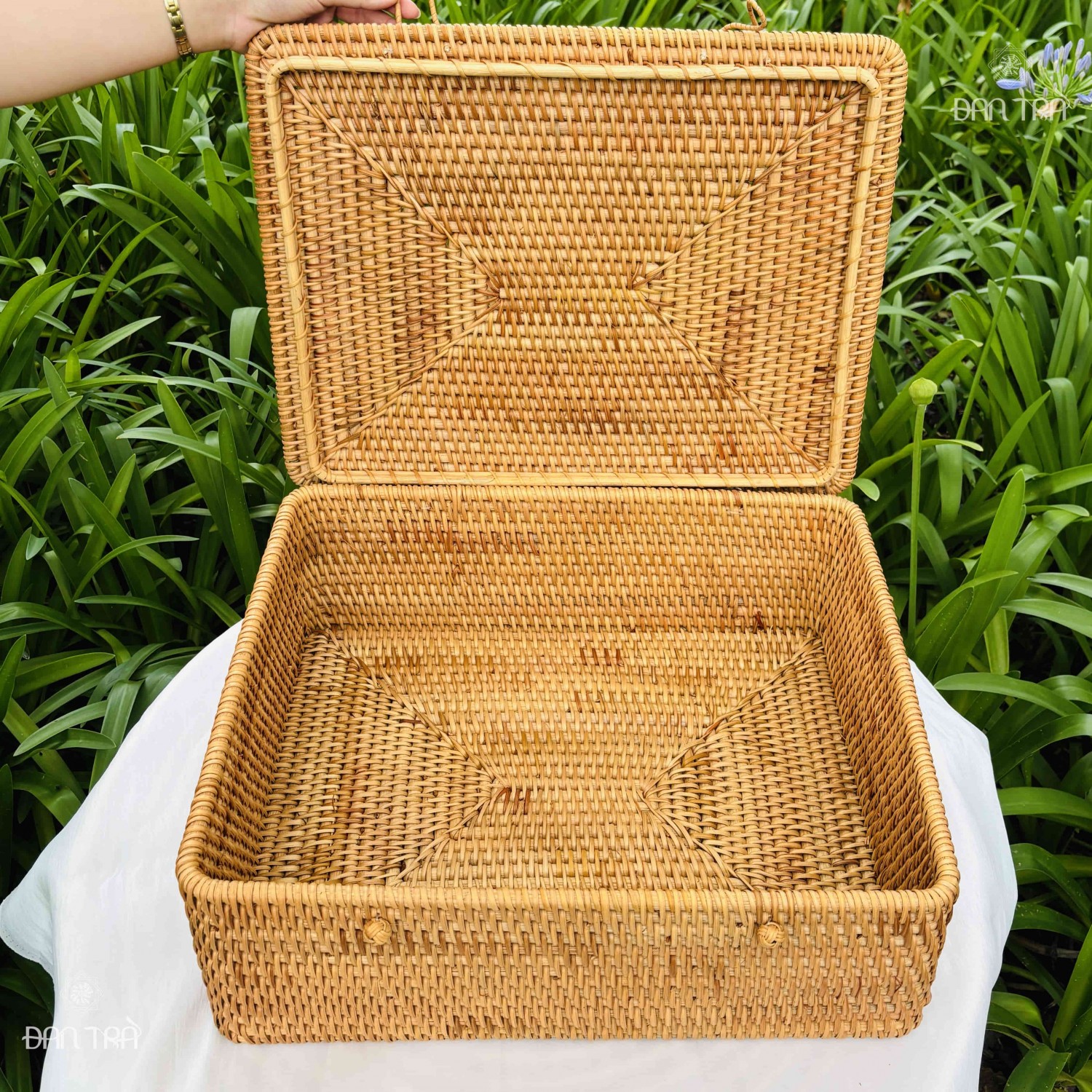 Thùng mây xiên cao cấp đựng đồ