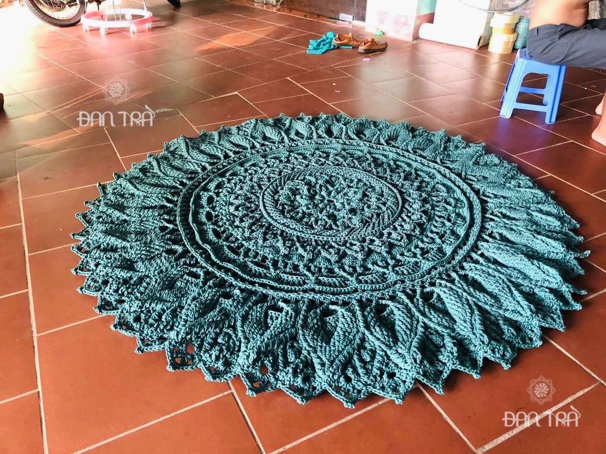 Thảm macrame bên cạnh trang trí còn giúp chống trơn trượt