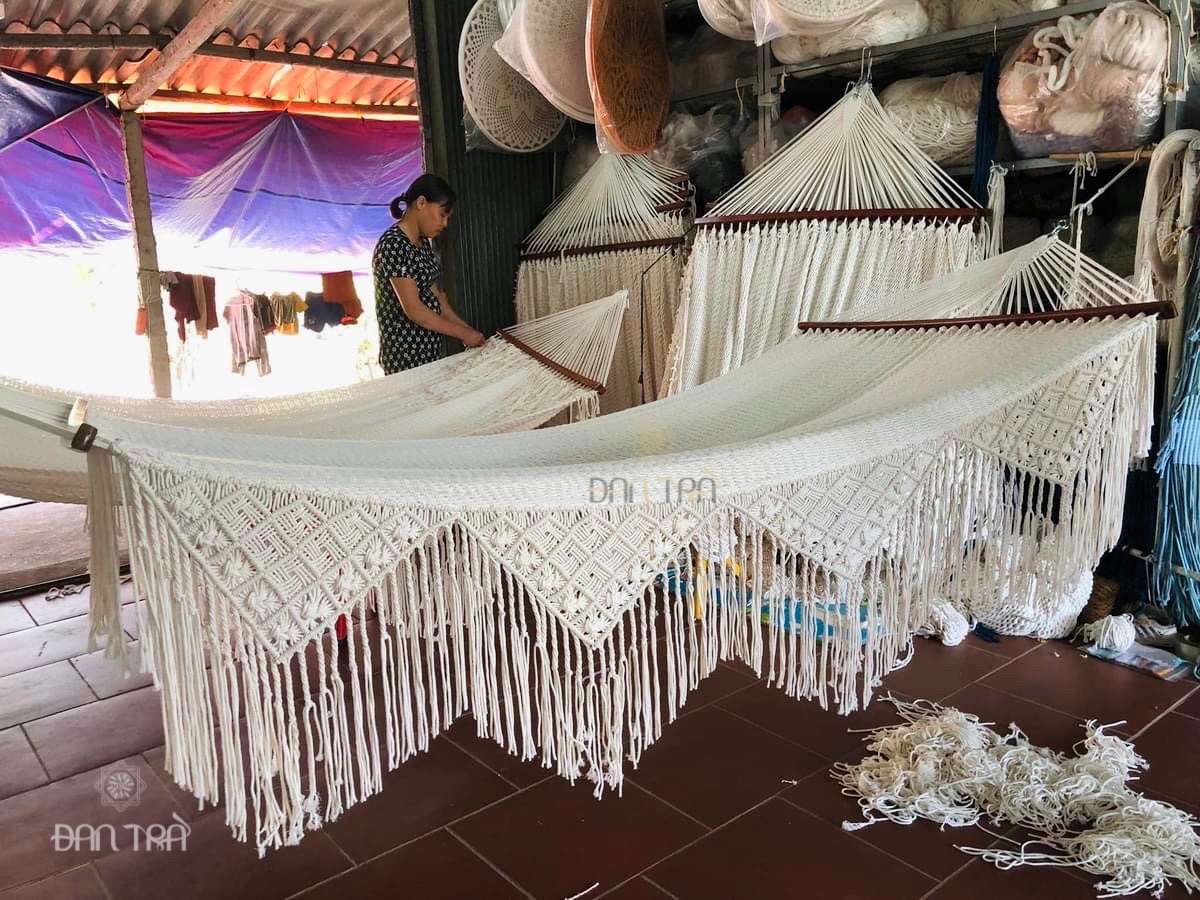 Võng mây macrame