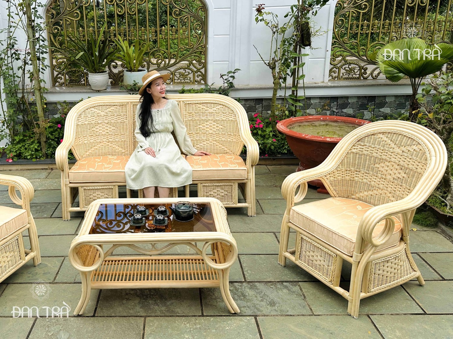bộ sofa mây