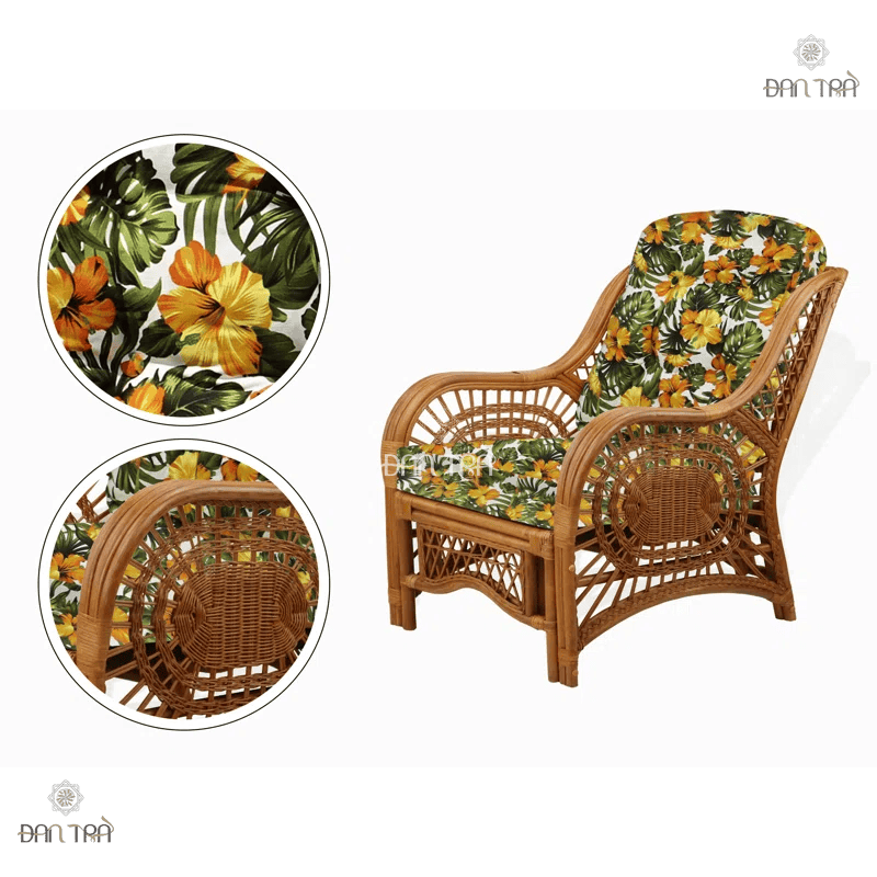 Bộ sofa mây Marjorie phòng khách cao cấp