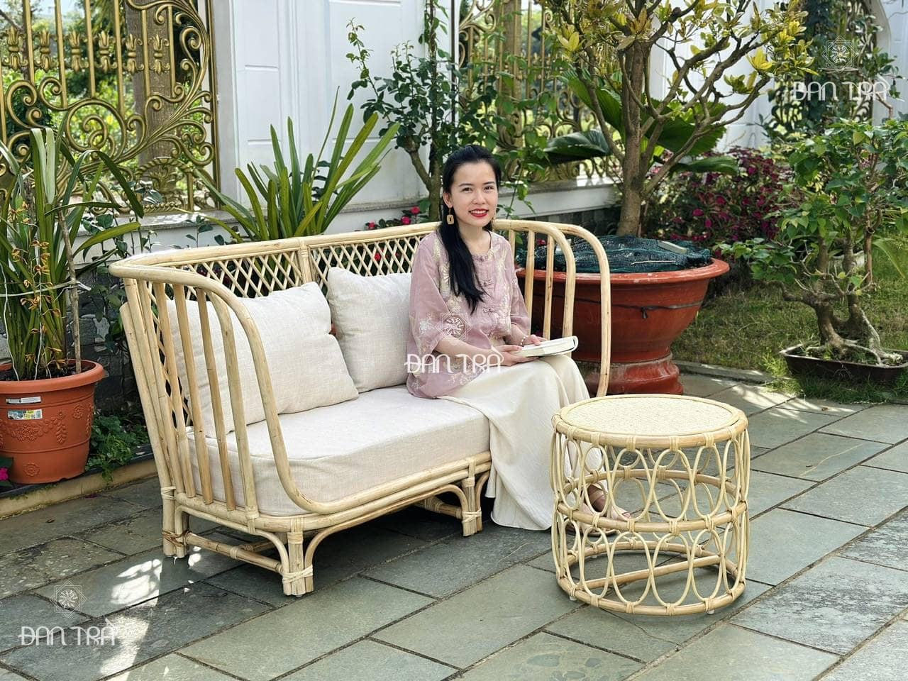 Ghế sofa mây Daisy, ghế bench mây