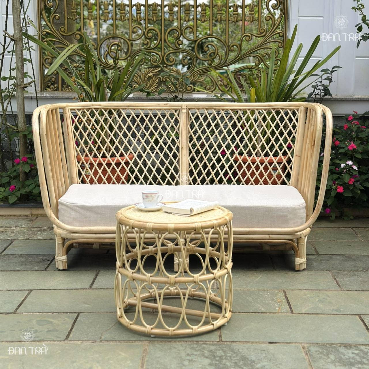 Ghế sofa mây Daisy, ghế bench mây