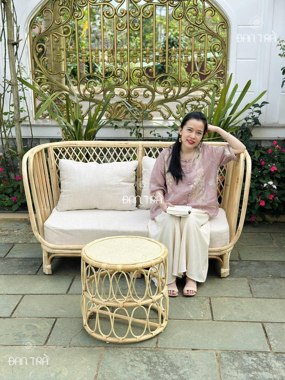 Ghế sofa mây Daisy, ghế bench mây