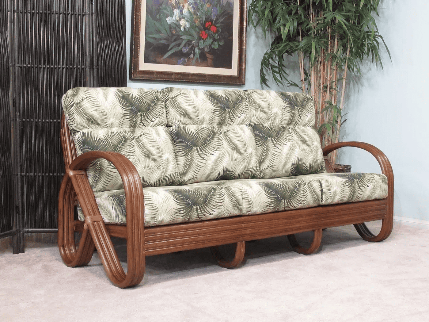 Ghế sofa mây Roland nâu cổ điển cao cấp