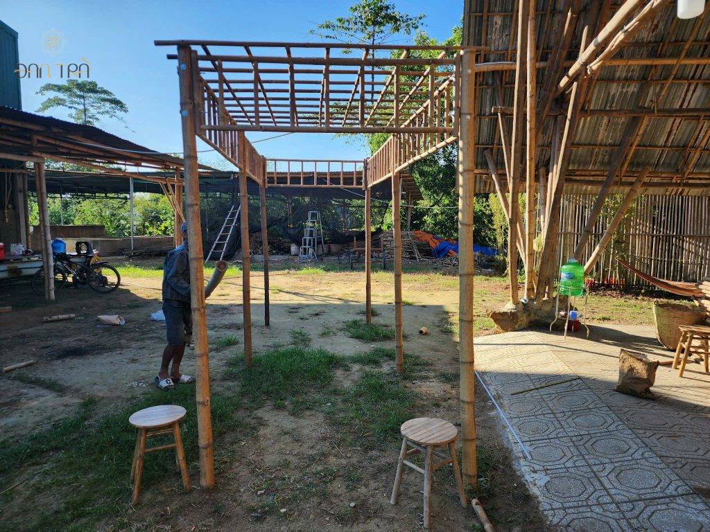 Giàn tre giúp ích nhiều cho bà con canh tác nông nghiệp