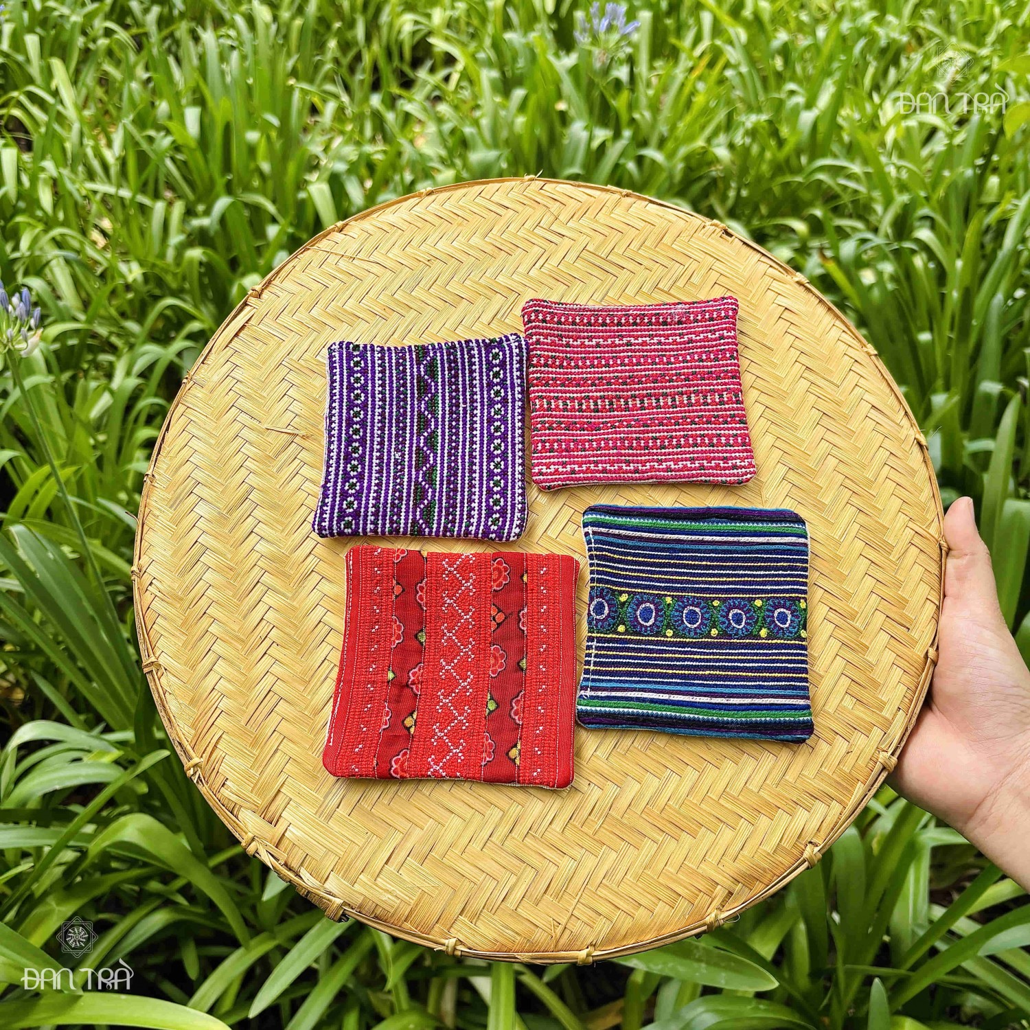 Lót ly thổ cẩm vintage