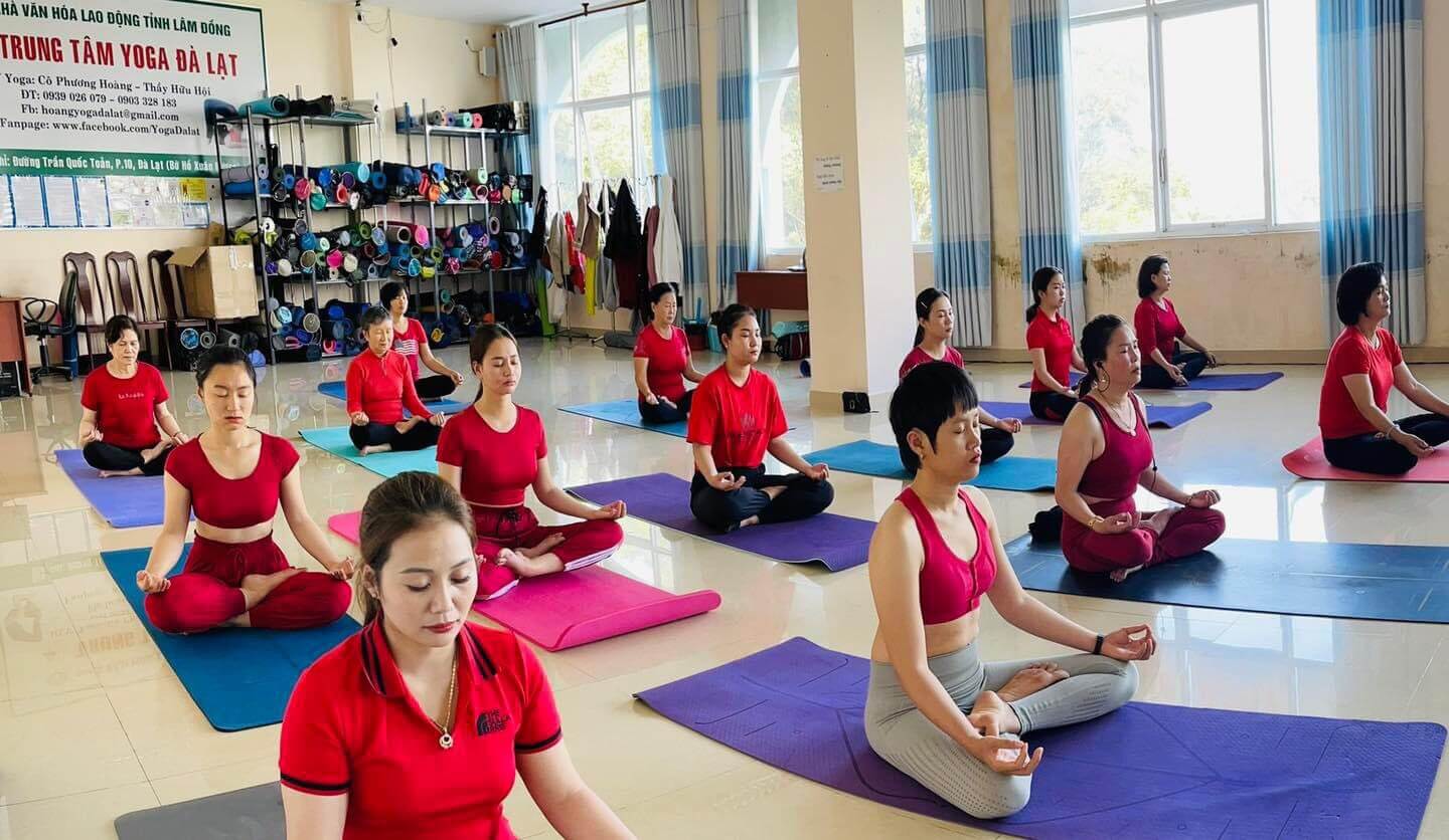 Phòng tập tại Trung tâm Yoga Đà Lạt