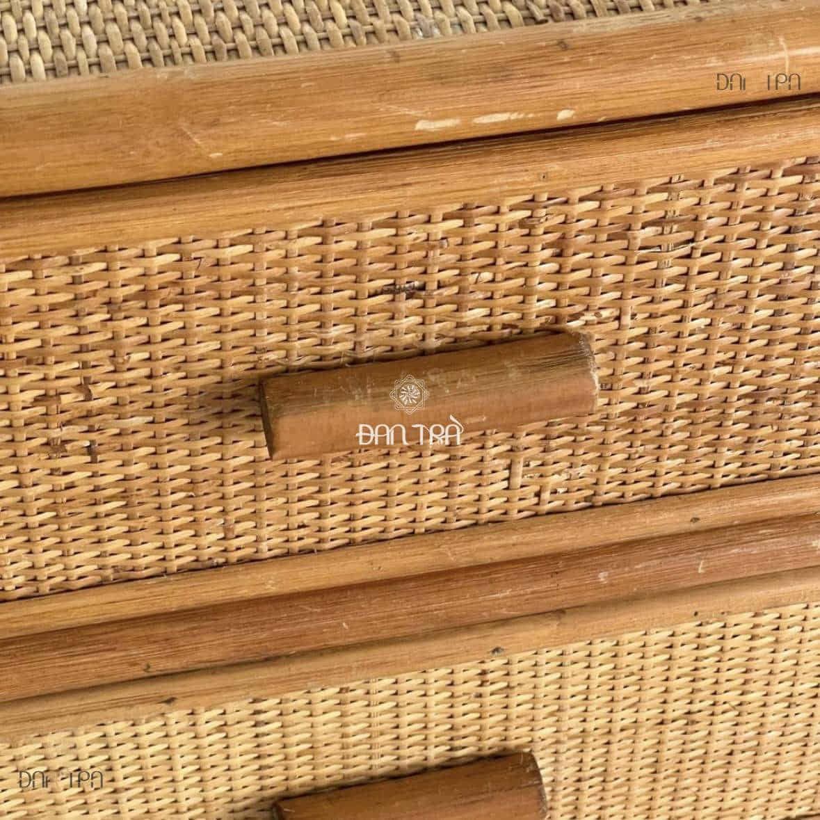 Tủ đầu giường mây tre Roland