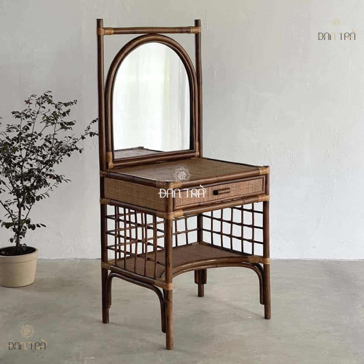 Tủ mây trang điểm Isolde vintage, cổ điển