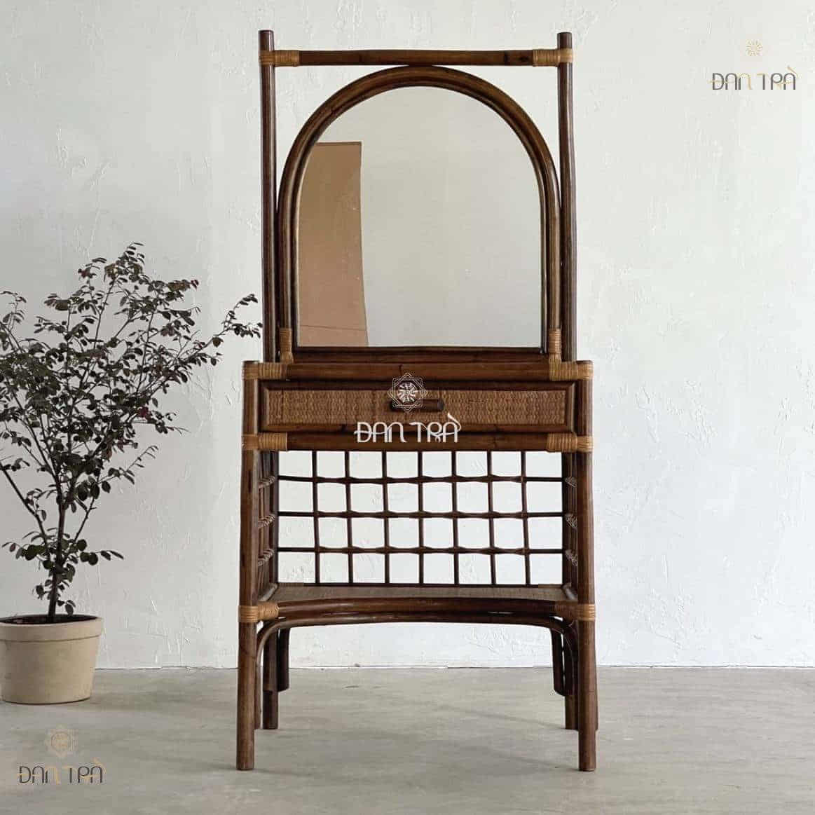 Tủ mây trang điểm Isolde vintage, cổ điển