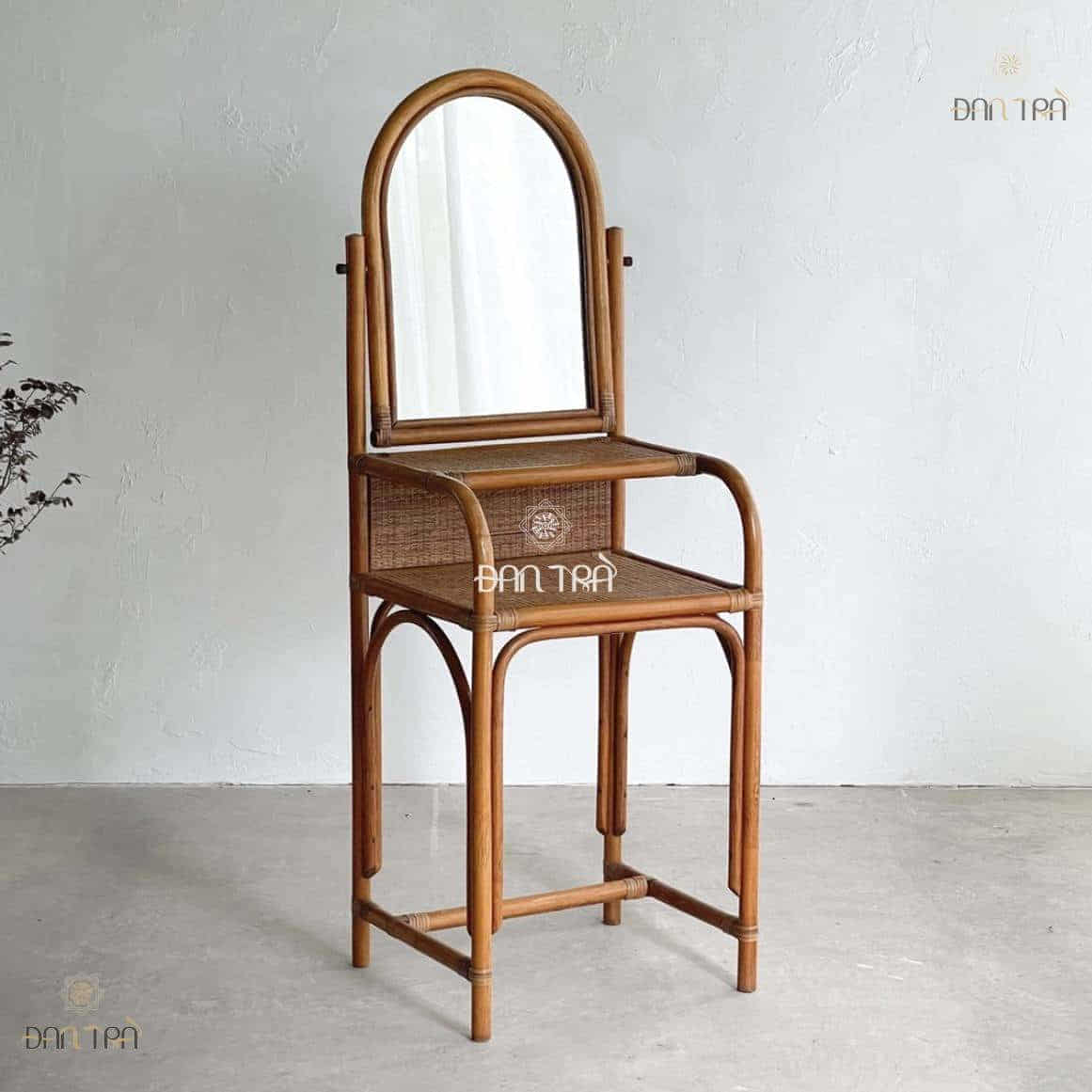 Kệ mây trang điểm vintage cao cấp