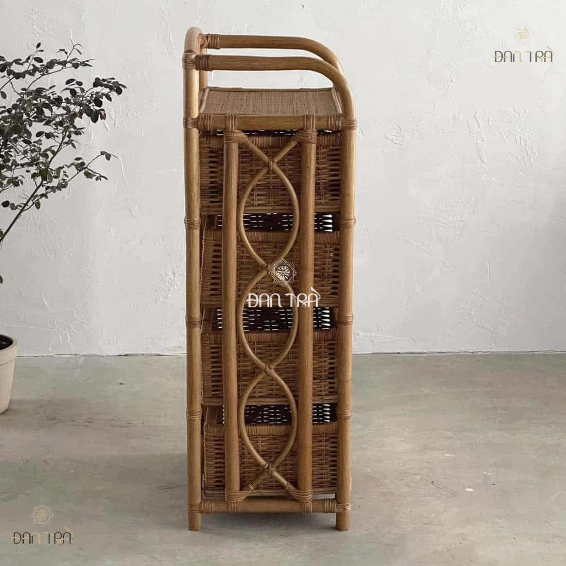 Tủ mây trang trí đơn giản