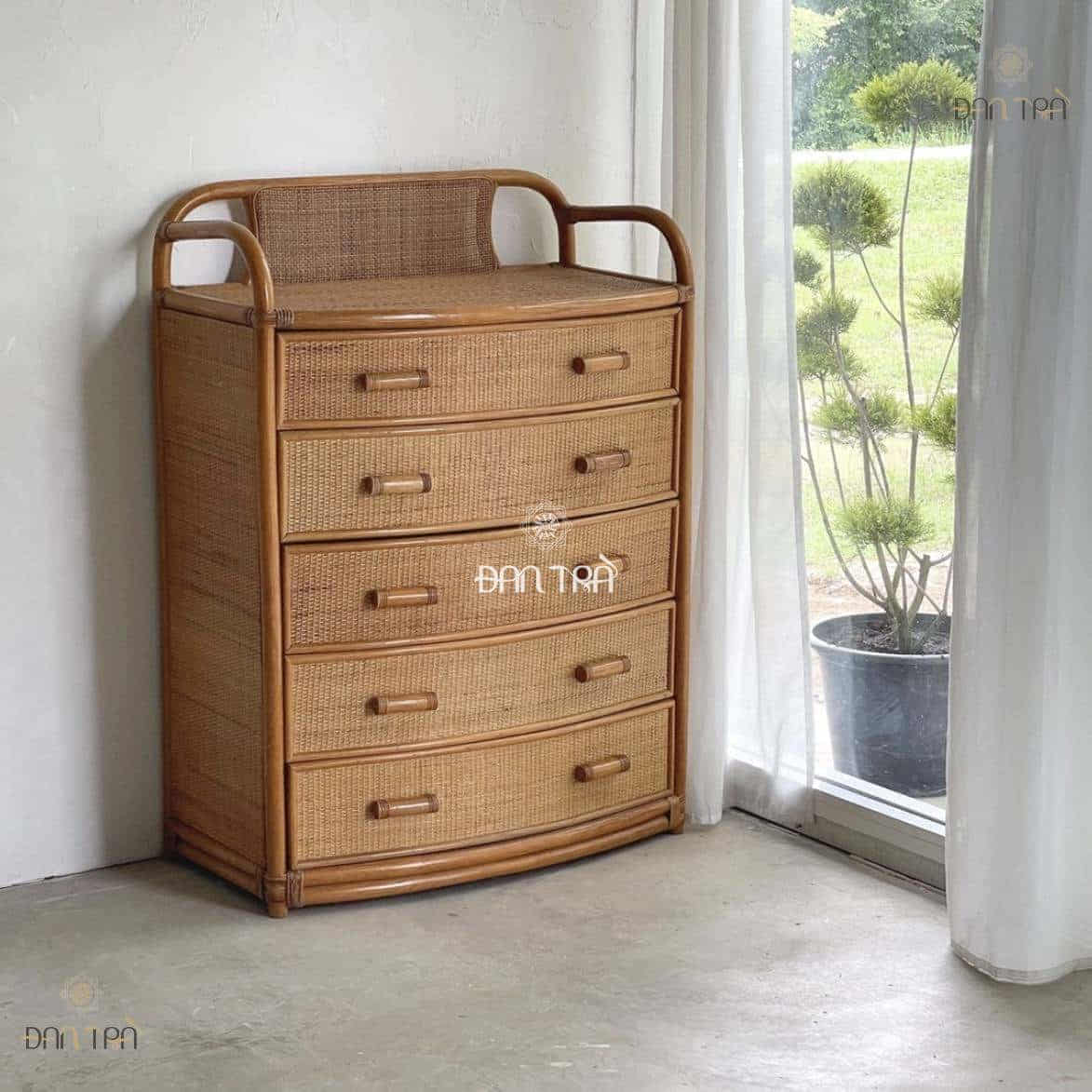 Tủ mây chữ nhật cao cấp Wisteria